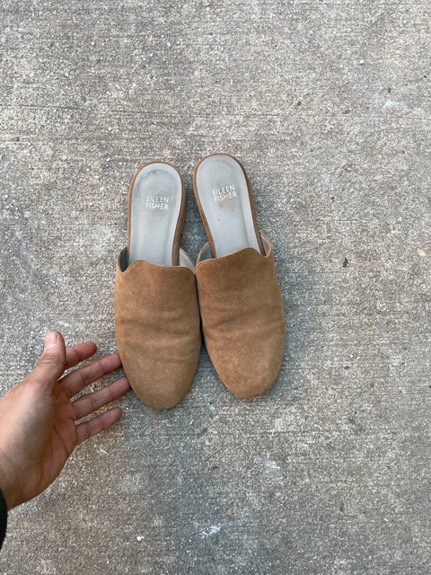 Eileen Fisher Suede Slip-Ons, Sz 7.5