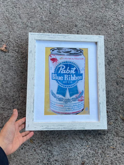 Pabst Blue Ribbon Art Framed Print