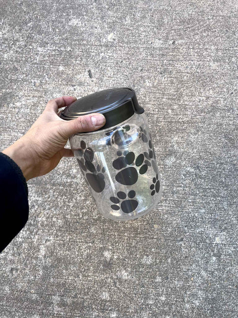 Paw Print Storage Jar