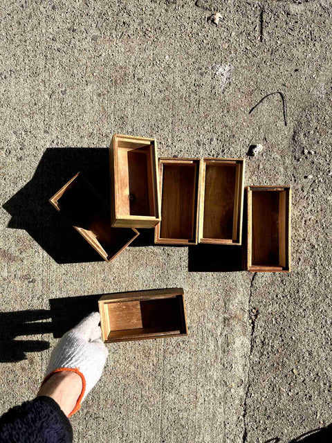 Wooden Stackable Storage Boxes Set