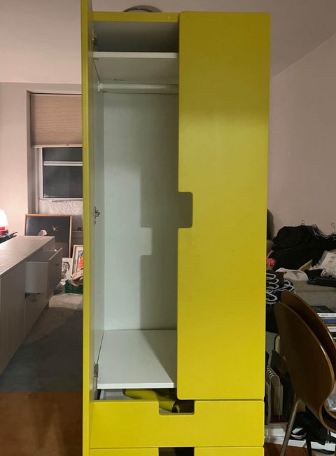 Like New Yellow IKEA Modular Wardrobe